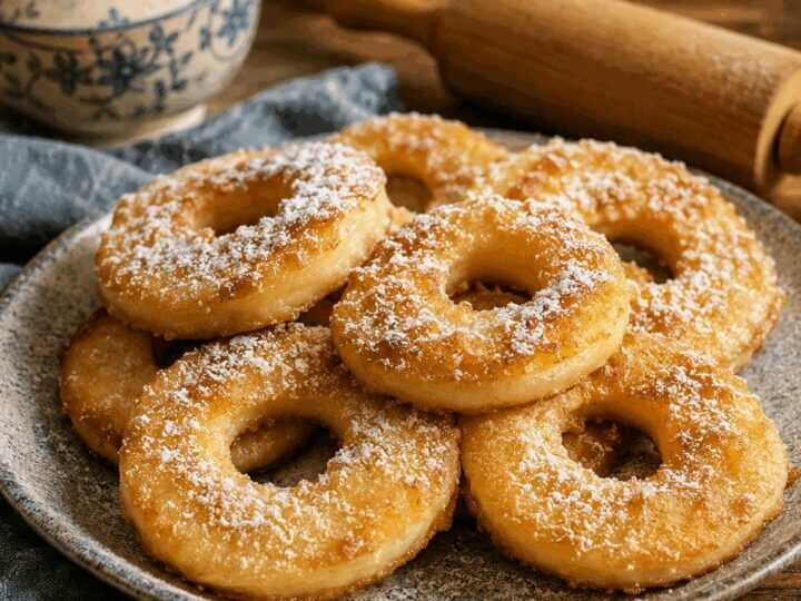 Apfelringe im Teigmantel aus der Heißluftfritteuse – in nur 15 Minuten auf dem Tisch