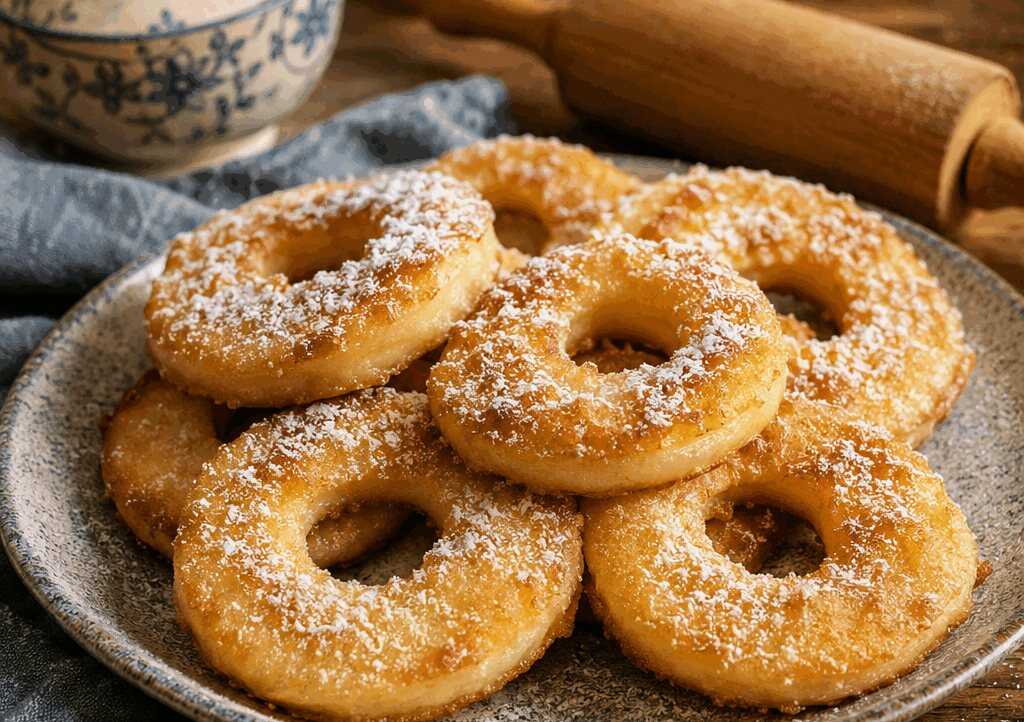 Apfelringe im Teigmantel aus der Heißluftfritteuse – in nur 15 Minuten auf dem Tisch