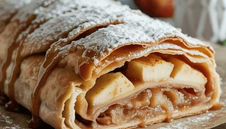 Apfelstrudel im Airfryer gebacken