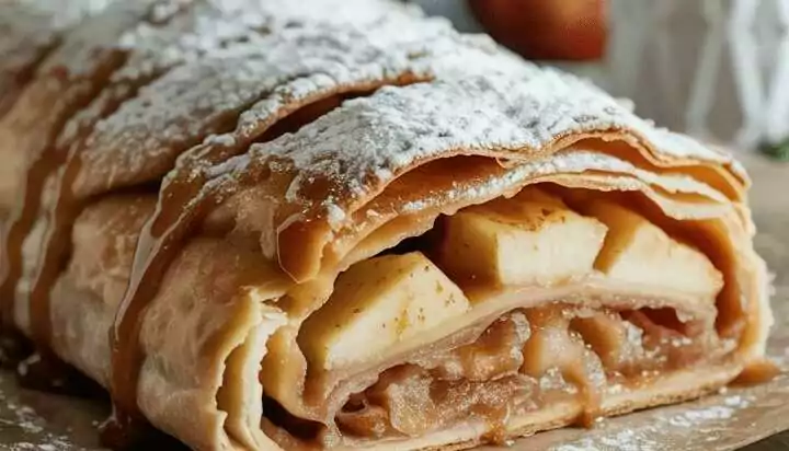 Apfelstrudel im Airfryer gebacken