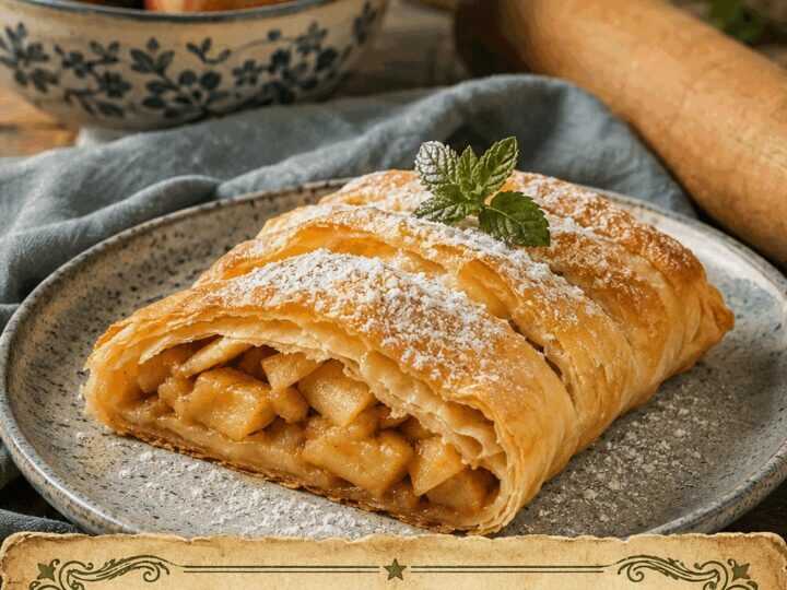 Apfelstrudel mit Blätterteig aus dem Airfryer – günstig, schnell und unglaublich lecker