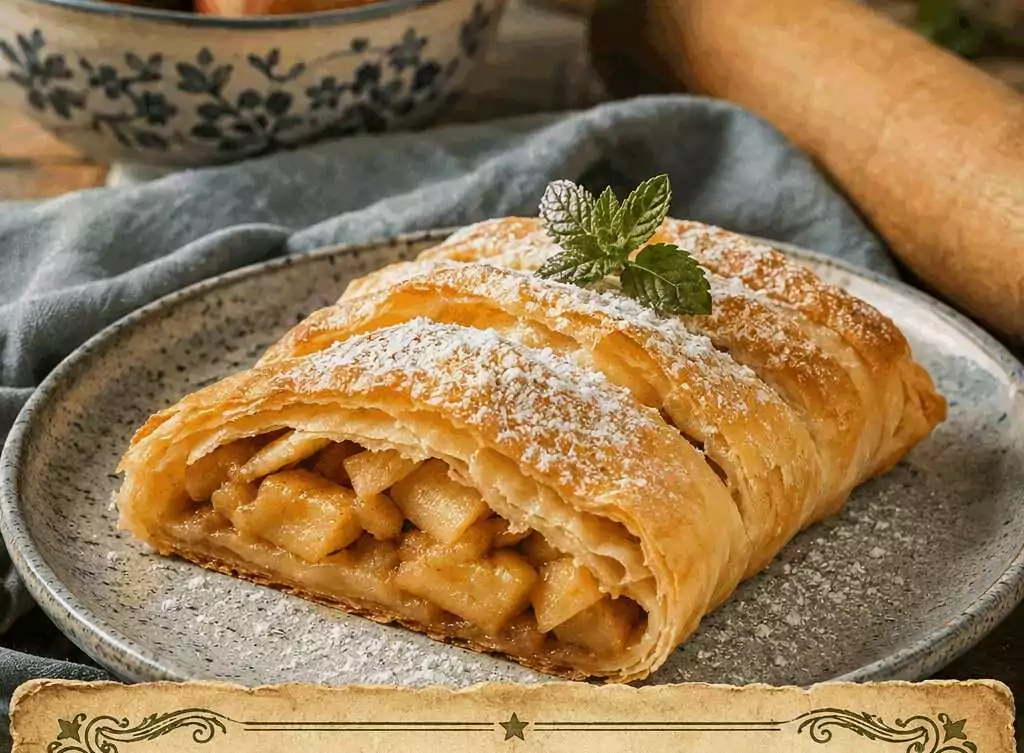 Apfelstrudel mit Blätterteig aus dem Airfryer – günstig, schnell und unglaublich lecker