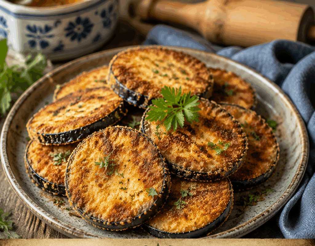 Auberginenscheiben paniert aus dem Airfryer – günstig, schnell und unglaublich lecker