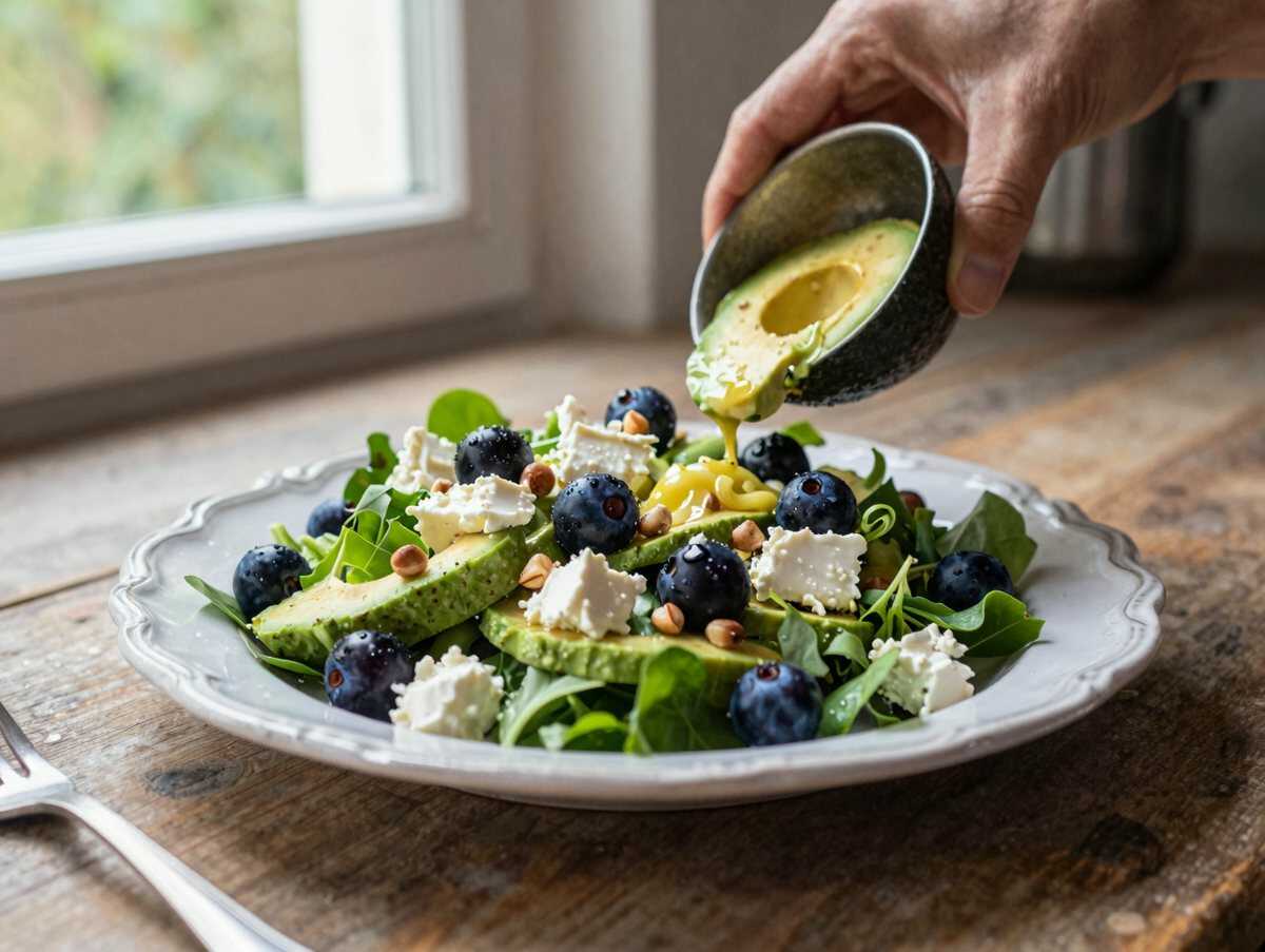 Avocado-Johannisbeer-Salat mit Chèvre – Dein kulinarisches Kunstwerk! – während der Zubereitung