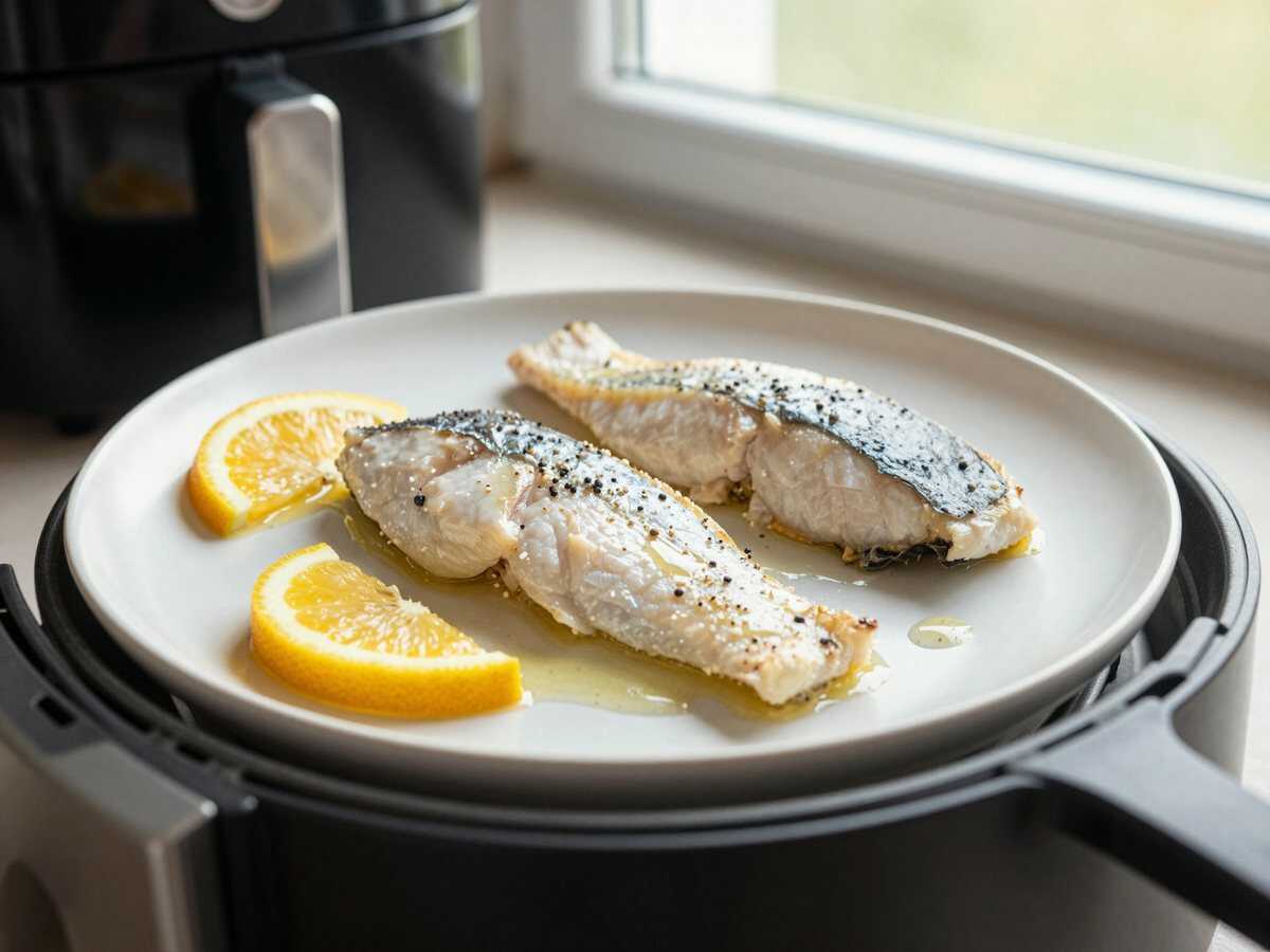 Backfisch wie von der Nordsee aus dem Airfryer – gelingt garantiert, auch Anfängern – während der Zubereitung