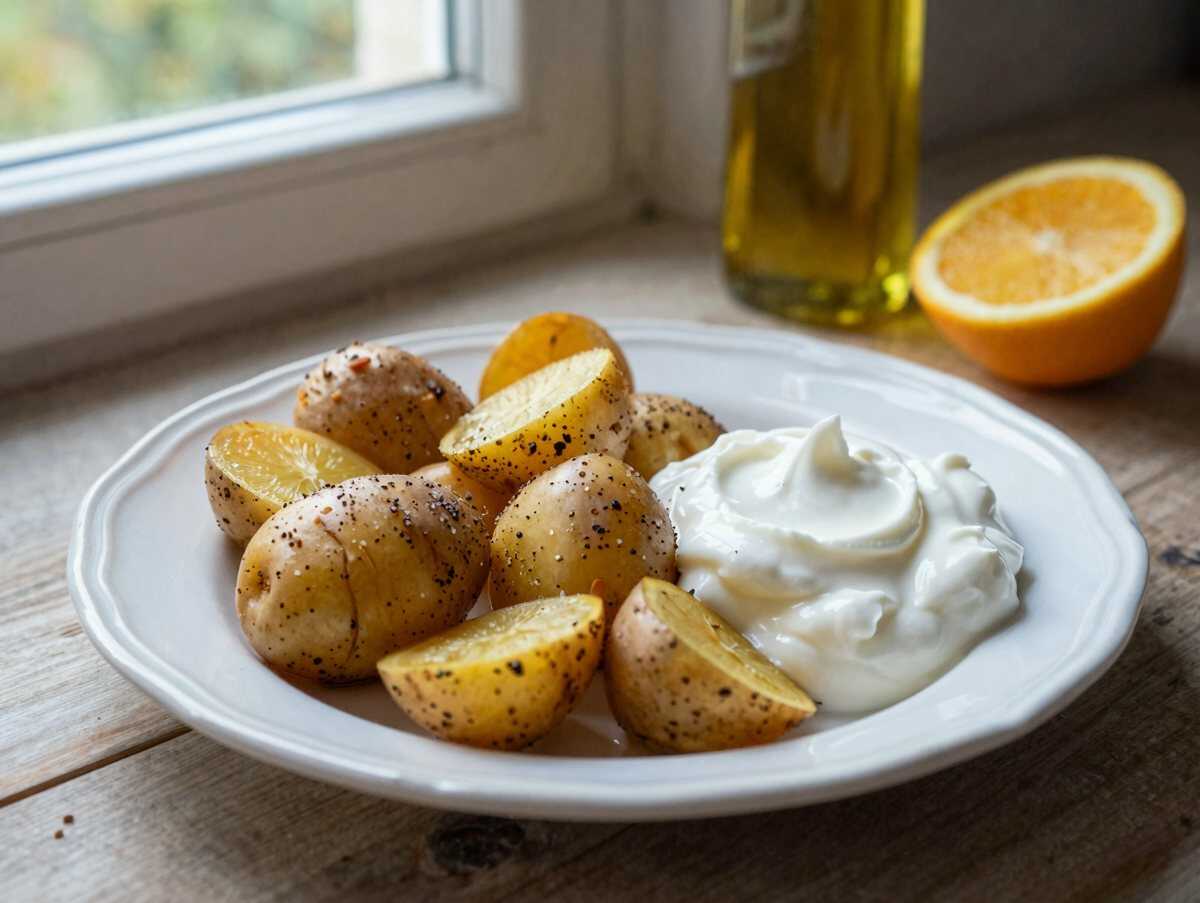 Backkartoffeln mit Sour Cream, das 5-Sterne-Rezept aus einfachen Kartoffeln – während der Zubereitung