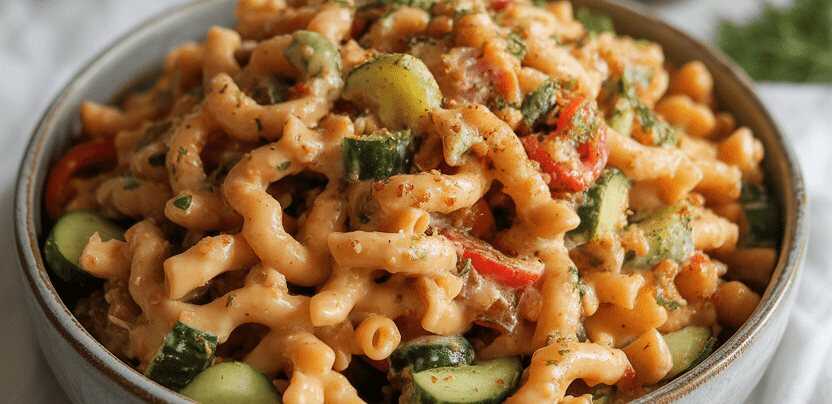Bandnudelsalat mit zweierlei Tomaten & Gurken – Der sommerliche Frischekick!