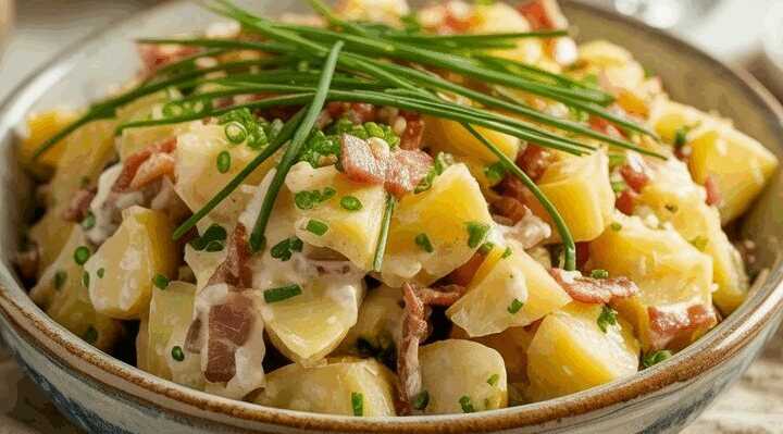 Bayerischer Kartoffelsalat mit Schnittlauch