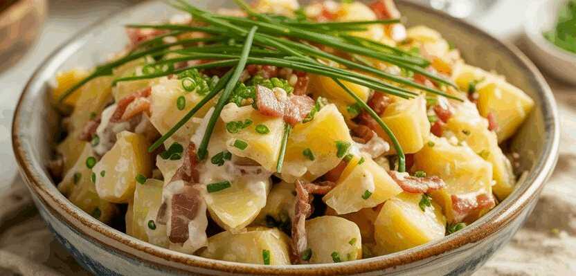 Bayerischer Kartoffelsalat mit Schnittlauch