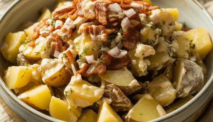 Bayerischer Kartoffelsalat (ohne Mayonnaise)