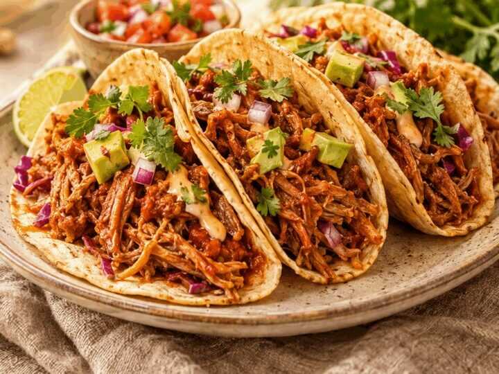 Beeindrucke Deine Familie: Köstliche Crockpot Pulled Pork Tacos, die heute Abend alle begeistern!