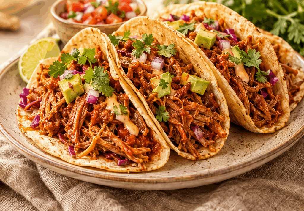 Beeindrucke Deine Familie: Köstliche Crockpot Pulled Pork Tacos, die heute Abend alle begeistern!