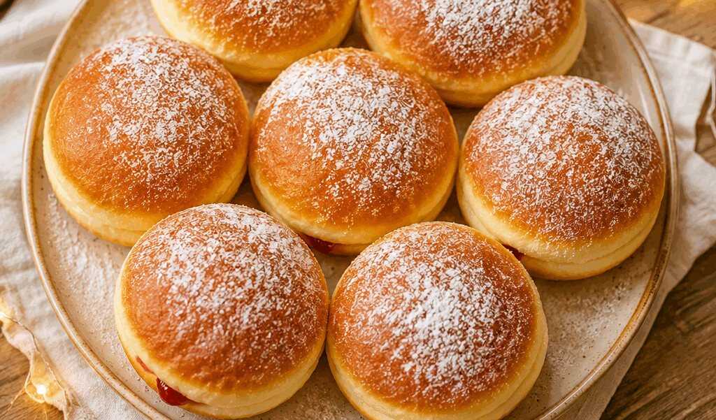 Berliner direkt aus dem Ofen - Super Weich und Flaumig zum Verlieben! – so sieht es fertig aus