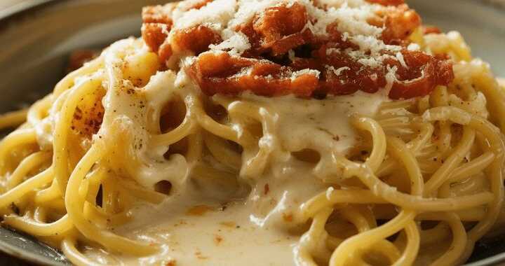 Besser als Carbonara, leckere Spaghetti mit 200 ml Sahne
