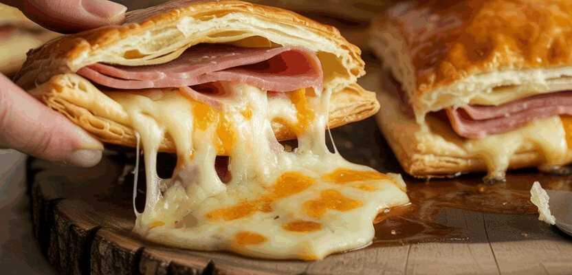 Blätterteig Schinken Käse Häppchen