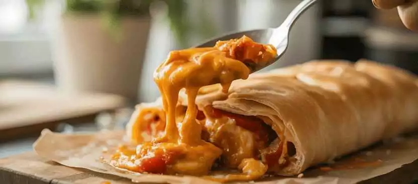 Blätterteig Strudel mit Peperoni und Käse in 15 Minuten