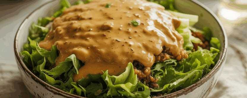 Blattsalat mit Honig-Senf-Soße