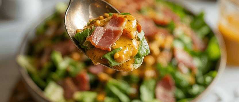 Blattsalat mit warmer Speckvinaigrette