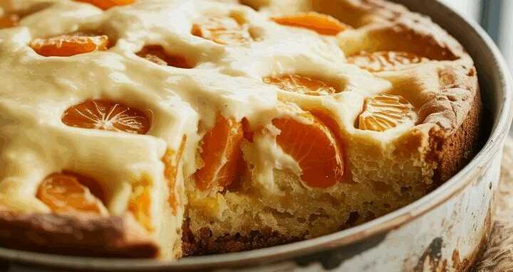 Blechkuchen mit Mandarinen ich nehme 6 Eier und backe es in 15 Minuten