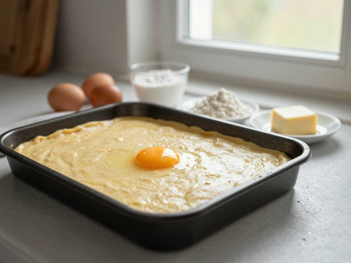 Blitz Bäckermeister Biskuitboden sie brauchen nur 5 Minuten und ab in den Ofen – während der Zubereitung