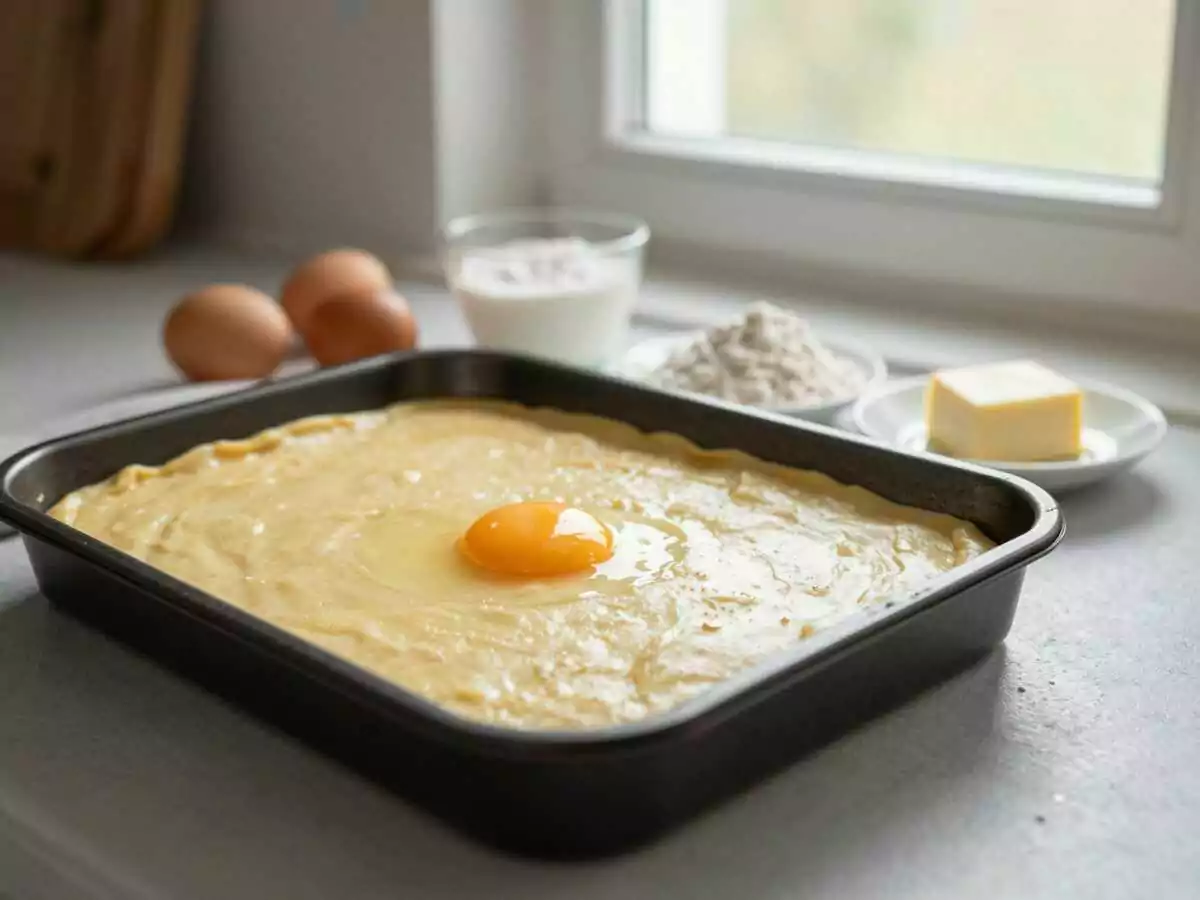 Blitz Bäckermeister Biskuitboden sie brauchen nur 5 Minuten und ab in den Ofen – während der Zubereitung