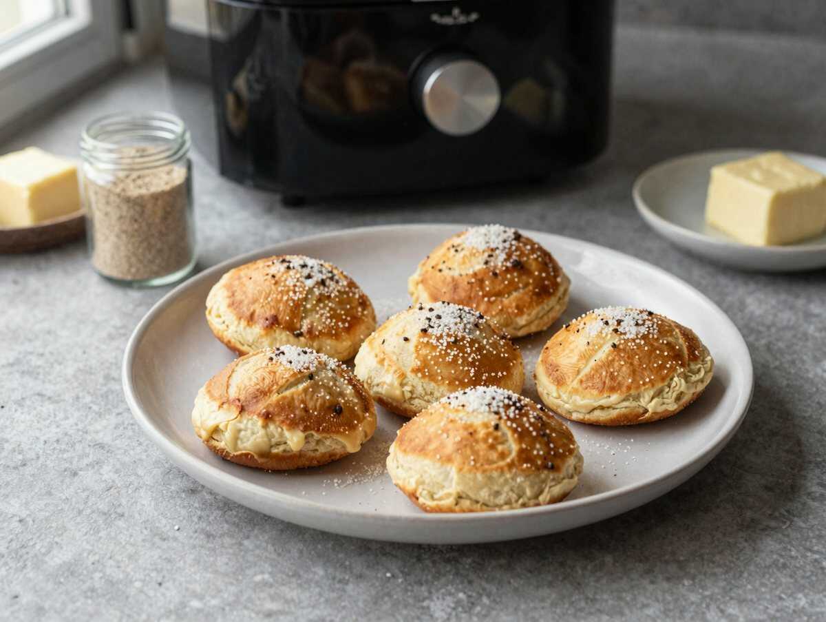 Blitz-Plätzchen aus dem Airfryer – Kinder lieben dieses Rezept – während der Zubereitung