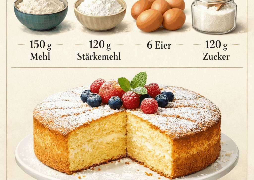 Blitz-Biskuit: Einfaches Rezept
