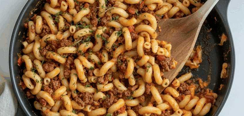 Blitzschnelle Nudel Hackfleisch Pfanne in 15 Minuten