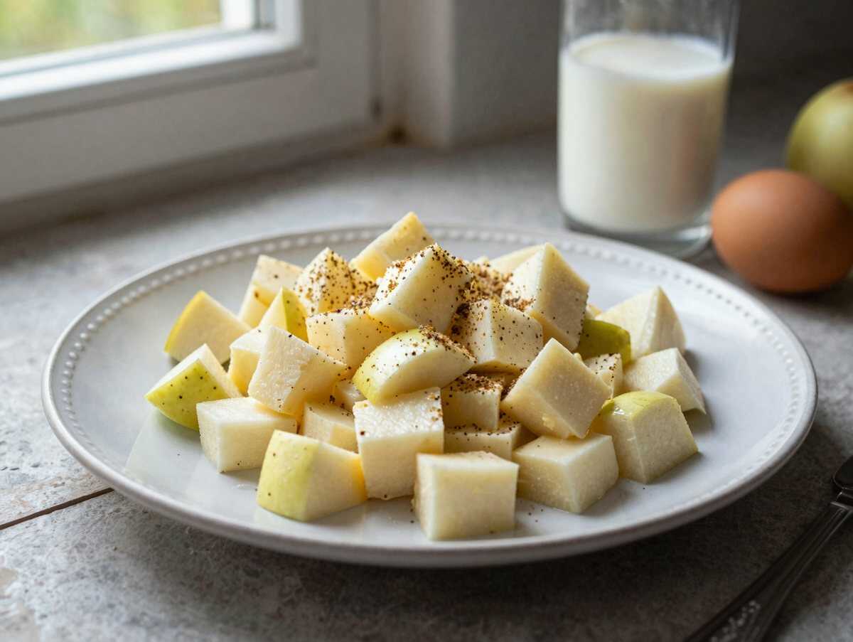 Blitzschneller Apfel-Schmandkuchen: In Nur 5 Minuten Fertig! – während der Zubereitung