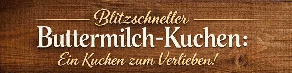 Blitzschneller Buttermilch-Kuchen