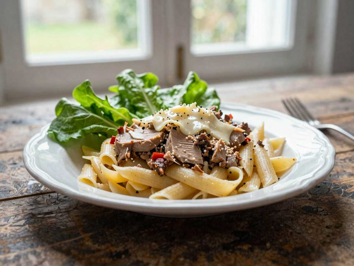 Blitzschnelles Caesar-Hühnchen-Pasta-Erlebnis: Frisch, Lecker, Unwiderstehlich! – während der Zubereitung