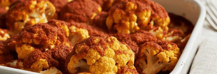 Blumenkohlröschen mit Paprika-Kruste – so sieht es fertig aus