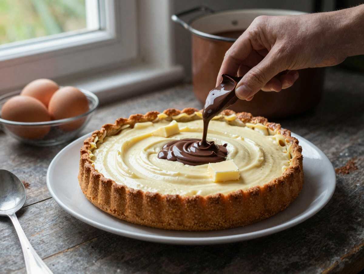 Bounty-Torte: Verführerische Kombination aus Kokos und Schokolade entdecken! – während der Zubereitung