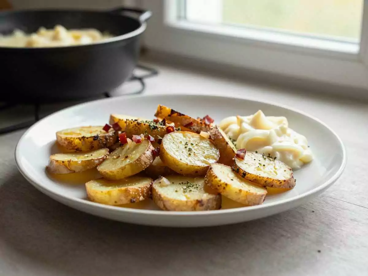 Bratkartoffeln aus gekochten Kartoffeln vom Vortag, einmal probiert, immer wieder gemacht – während der Zubereitung