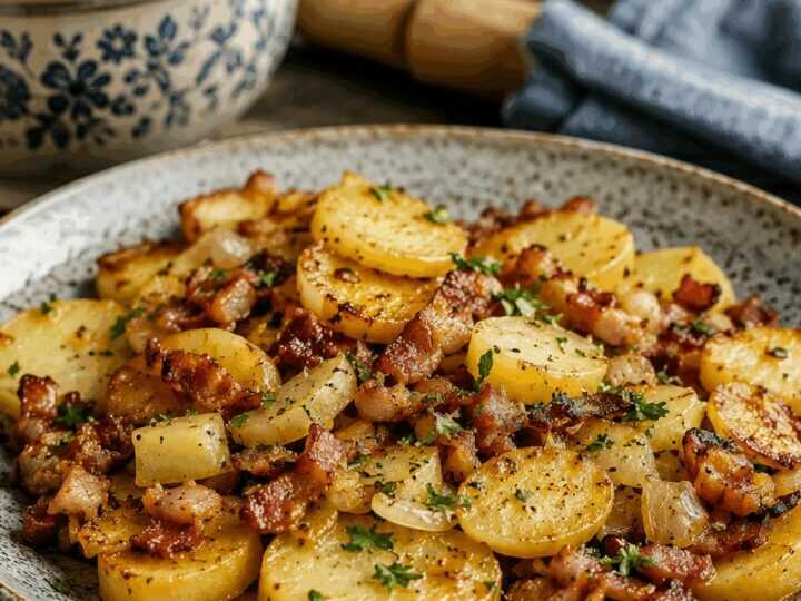 Bratkartoffeln aus gekochten Kartoffeln vom Vortag, perfekt für den schnellen Feierabend