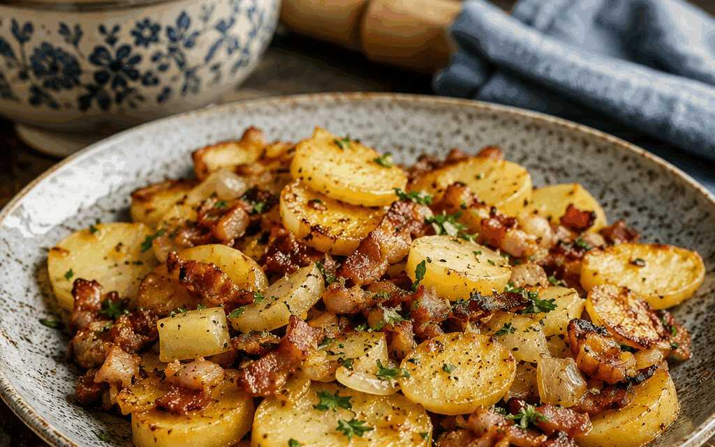 Bratkartoffeln aus gekochten Kartoffeln vom Vortag