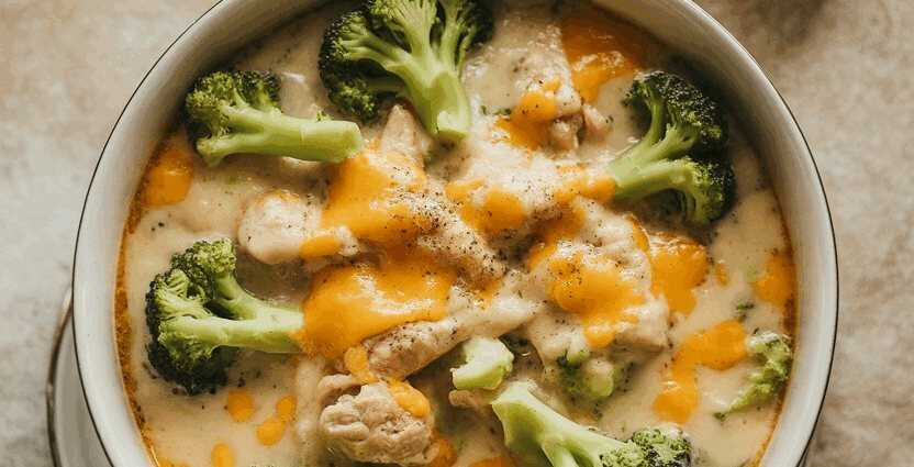 Brokkoli Hähnchensuppe mit Käse in 20 Minuten fertig! – so sieht es fertig aus