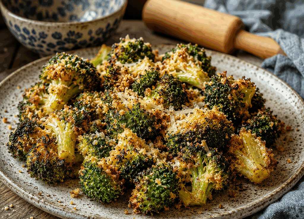 Brokkoli knusprig mit Parmesan aus dem Airfryer – günstig, schnell und unglaublich lecker