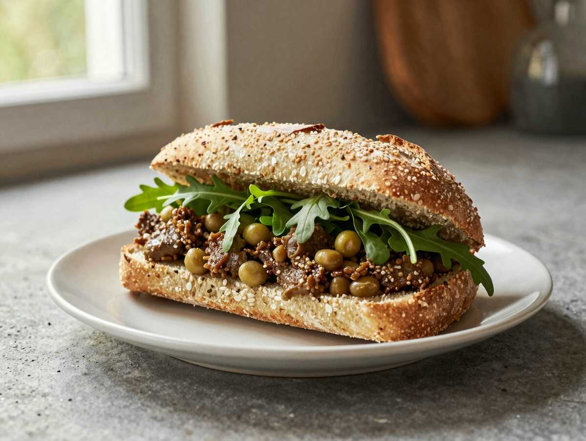Buffalo-Kichererbsen-Sandwich: Dein neuer Lieblings-Snack in Windeseile! – während der Zubereitung
