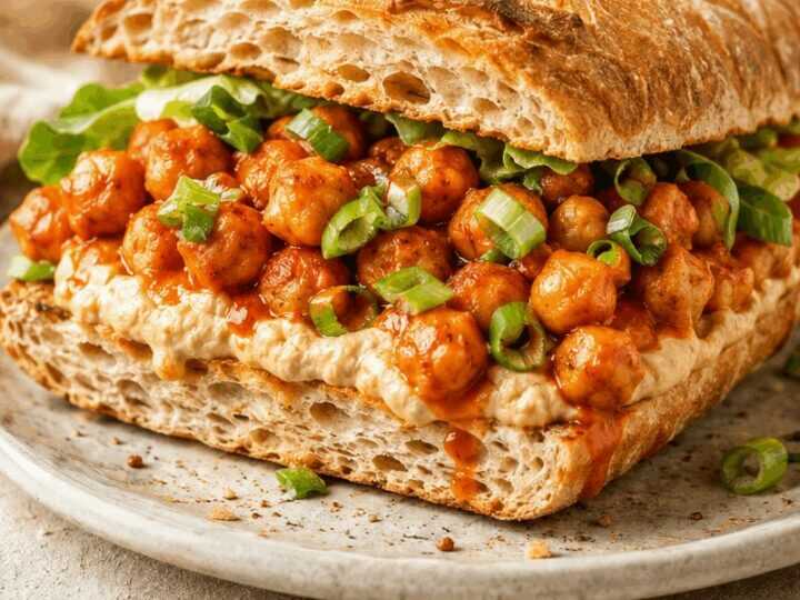 Buffalo-Kichererbsen-Sandwich: Dein neuer Lieblings-Snack in Windeseile!