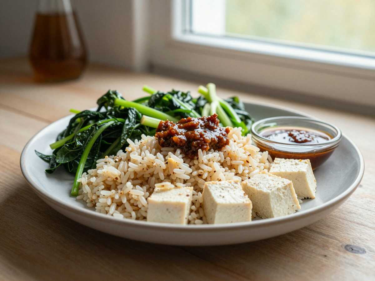 Buntes Vegan Bibimbap: Entdecke die Geschmacksexplosion für deine Gesundheit! – während der Zubereitung