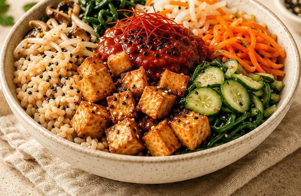 Buntes Vegan Bibimbap: Entdecke die Geschmacksexplosion für deine Gesundheit!