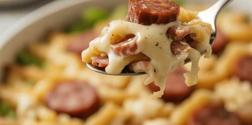 Caesar Salad mit Houdek Kabanos – Rauchige Würze meets cremige Eleganz! – so sieht es fertig aus
