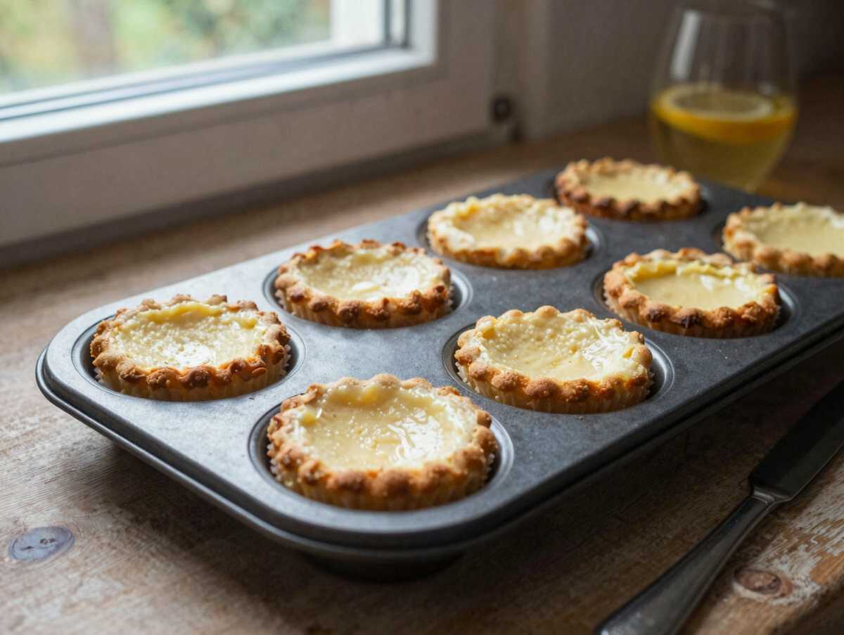 Cheesecake Muffins aus der Heißluftfritteuse – während der Zubereitung