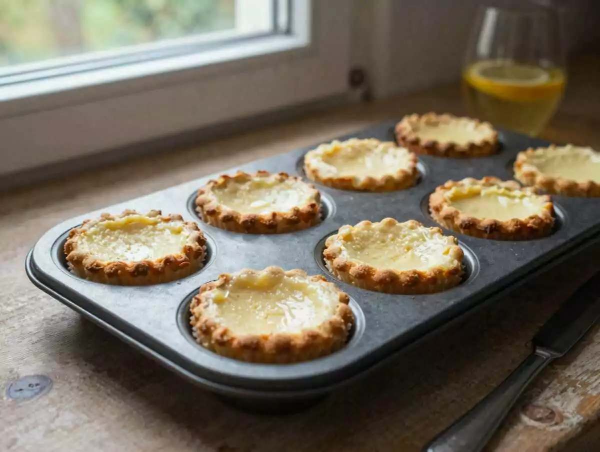 Cheesecake Muffins aus der Heißluftfritteuse – während der Zubereitung