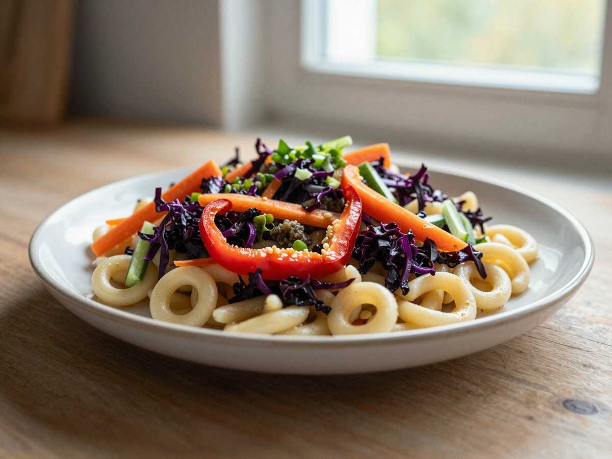 Chinesischer Nudelsalat – Dein frischer Crunch mit Asien-Flair! – während der Zubereitung