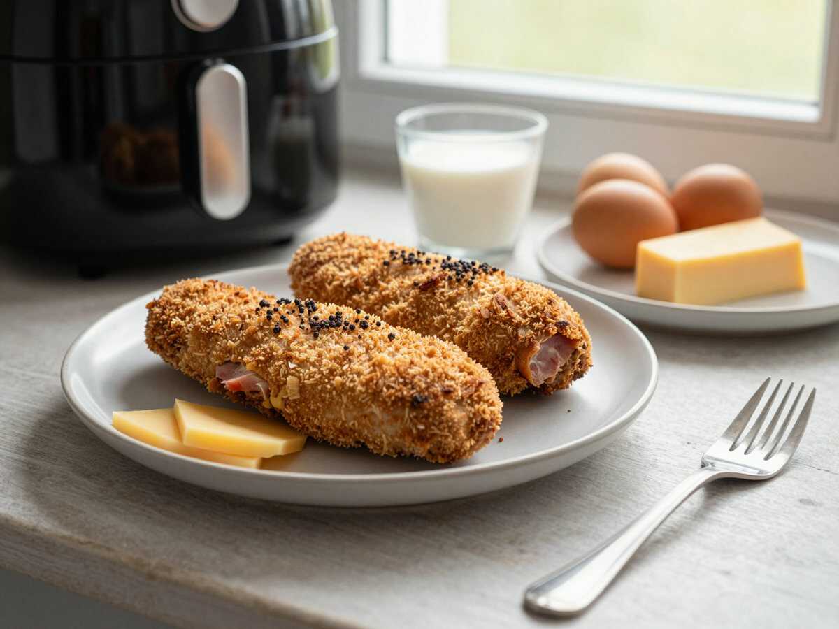 Cordon bleu aus dem Airfryer: schmeckt nach Sonntag bei Oma – während der Zubereitung
