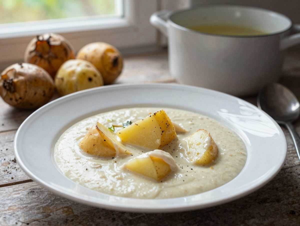 Cremige Kartoffel-Käse-Suppe, die dein Herz erwärmt! – während der Zubereitung