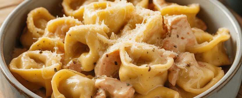 Tortellini in Hähnchen Schmand 10 Minuten