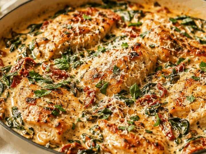 Cremige Toskanische Hähnchenpfanne – Ihr neues Lieblingsgericht für den Feierabend!